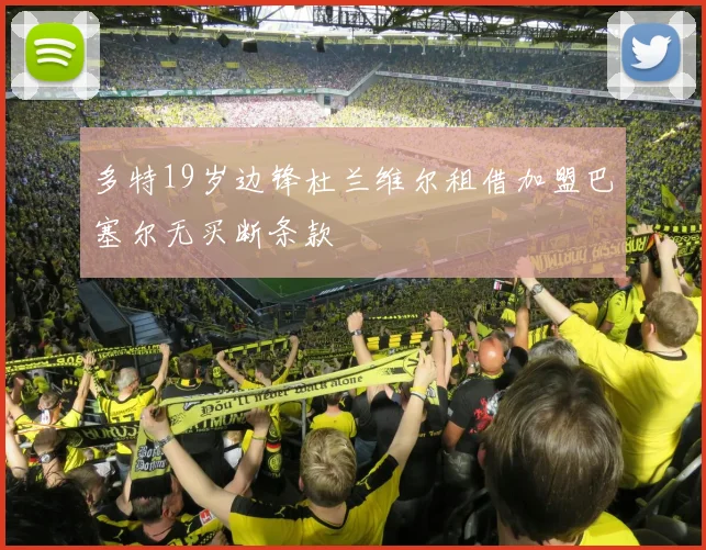 多特19岁边锋杜兰维尔租借加盟巴塞尔无买断条款